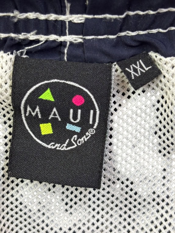 MAUI AND SONS SWIM SHORTS SPORTSWEAR NAVY MEN PRE OWNED XXL