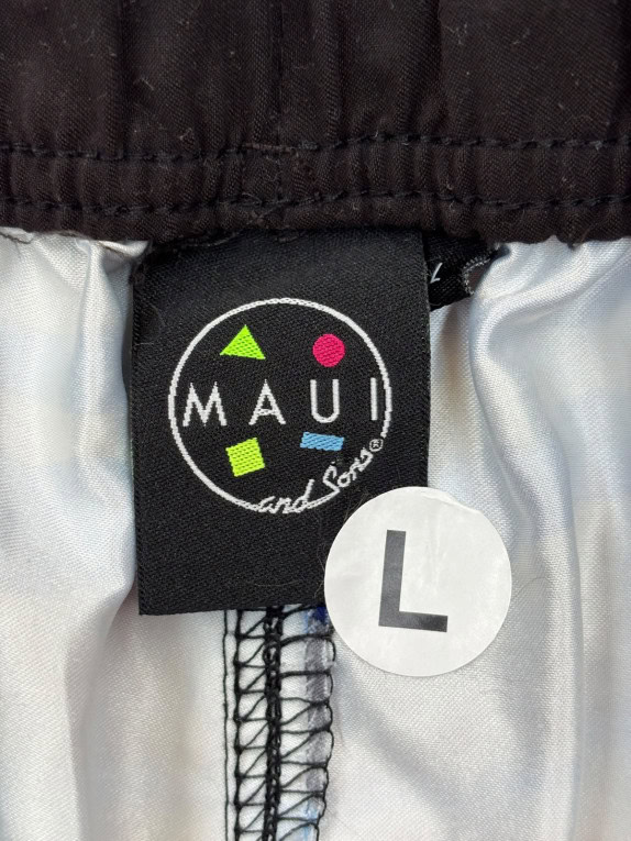 MAUI AND SONS ΜΑΓΙΟ ΒΕΡΜΟΥΔΑ GRAPHIC ΠΟΛΥΧΡΩΜΟ ΑΝΤΡΙΚΟ PRE OWNED L