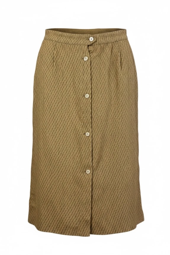 MAX MARA GONNA CON BOTTONI A RIGHE MARRONE/NERO UNISEX L
