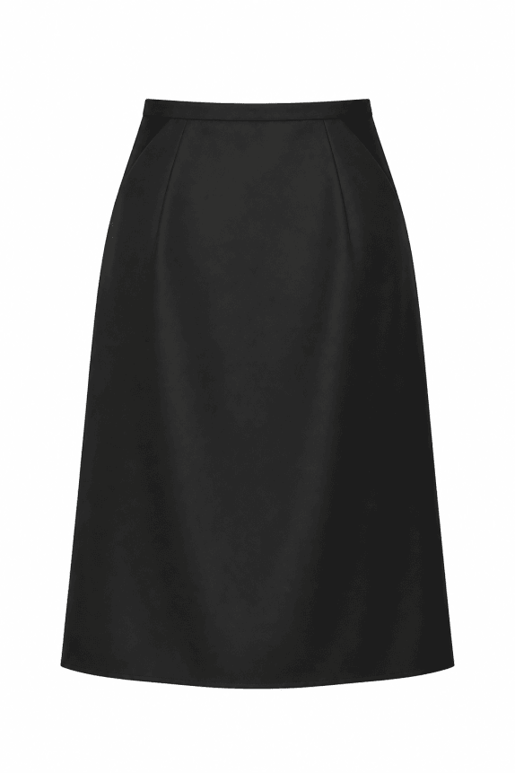 MAX MARA MIDI SKIRT CLASSIC BLACK WOMEN PRE OWNED M