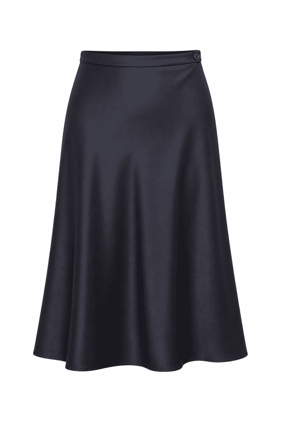 MAX MARA MIDI SKIRT CLASSIC BLACK WOMEN PRE OWNED M