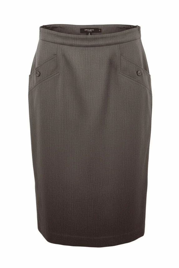 Max Mara Gonna a tubino da donna in lana marrone M