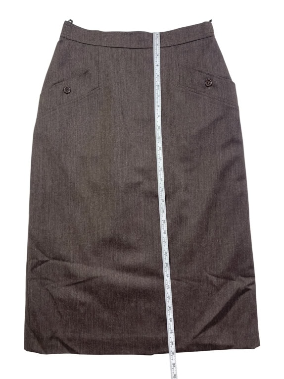 Max Mara Brown Wool Pencil Skirt Women’s Size M