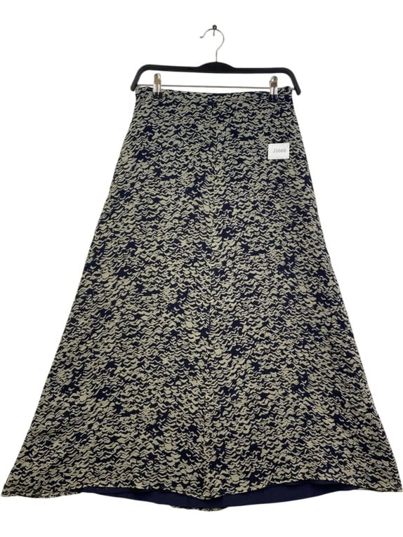 MAX MARA MAXI ΦΟΥΣΤΑ SILK ΑΦΗ PRINT ΜΠΛΕ/KHAKI ΓΥΝΑΙΚΕΙΑ XS