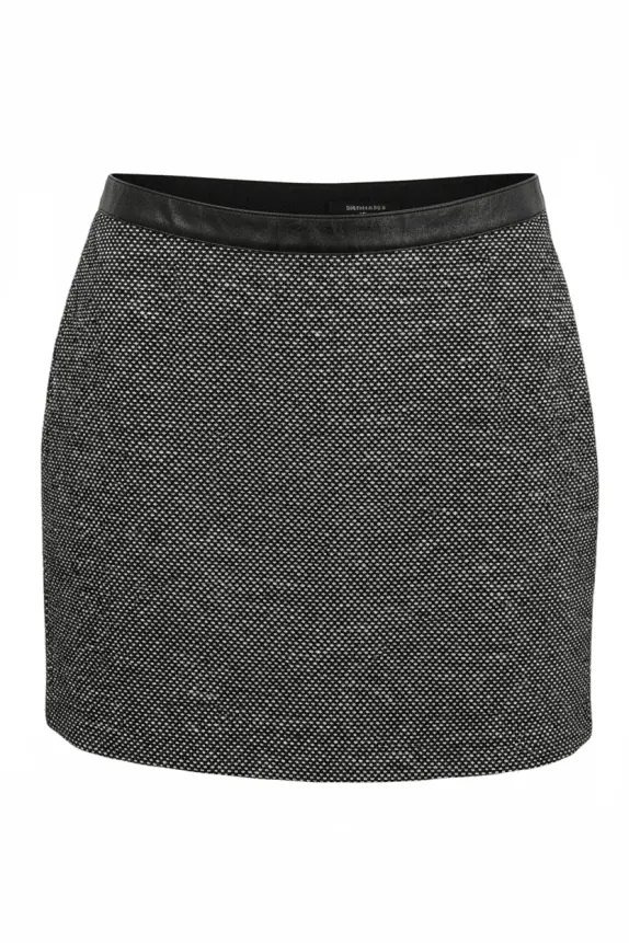 MAX&Co. Skirt Vintage Tweed Pattern Black-White Women’s L