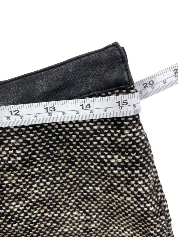 MAX&Co. Φούστα Vintage Μοτίβο Tweed Μαύρο-Λευκό Γυναικεία L
