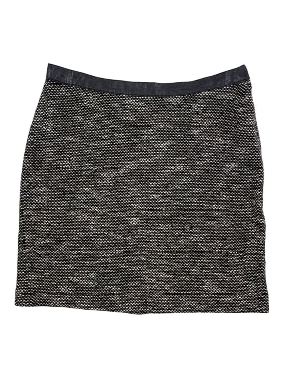 MAX&Co. Φούστα Vintage Μοτίβο Tweed Μαύρο-Λευκό Γυναικεία L