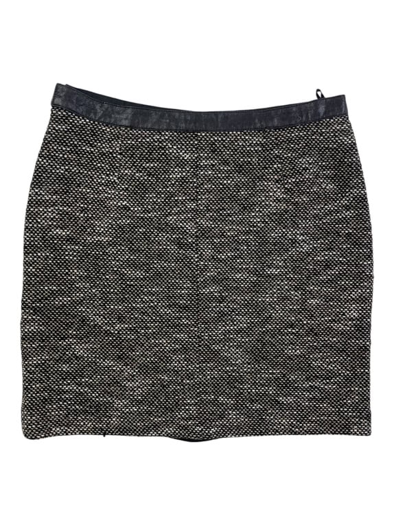 MAX&Co. Φούστα Vintage Μοτίβο Tweed Μαύρο-Λευκό Γυναικεία L