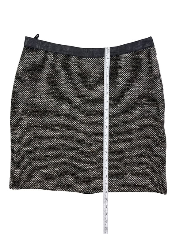 MAX&Co. Φούστα Vintage Μοτίβο Tweed Μαύρο-Λευκό Γυναικεία L