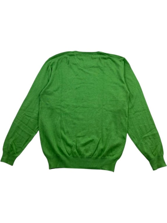 MCNEAL Πλεκτή Μπλούζα Pure Cotton Λογότυπο Στήθος Πράσινο Ανδρικό L