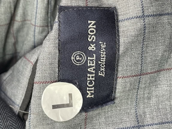 90s MICHAEL & SON ΠΑΛΤΟ CLASSIC NAVY ΑΝΤΡΙΚΟ PRE OWNED L