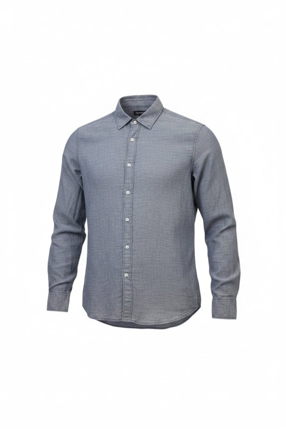 MICHAEL KORS SHIRT CLASSIC BLUE GREY MEN PRE OWNED M