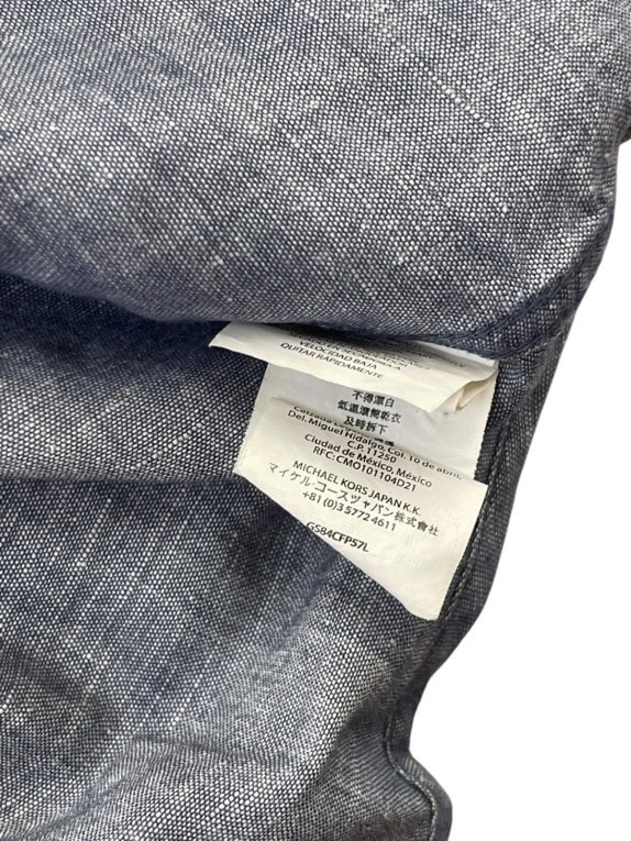 MICHAEL KORS CAMICIA CLASSIC BLUE GREY UOMO PRE OWNED M
