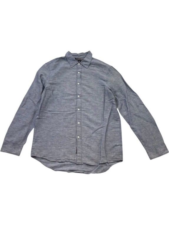 MICHAEL KORS CAMICIA CLASSIC BLUE GREY UOMO PRE OWNED M