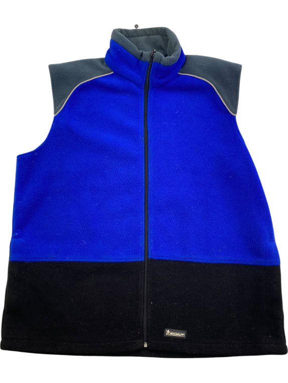 MICHELIN Gilet in pile con logo blu/nero unisex XL