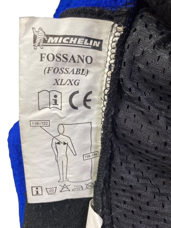 MICHELIN Gilet in pile con logo blu/nero unisex XL
