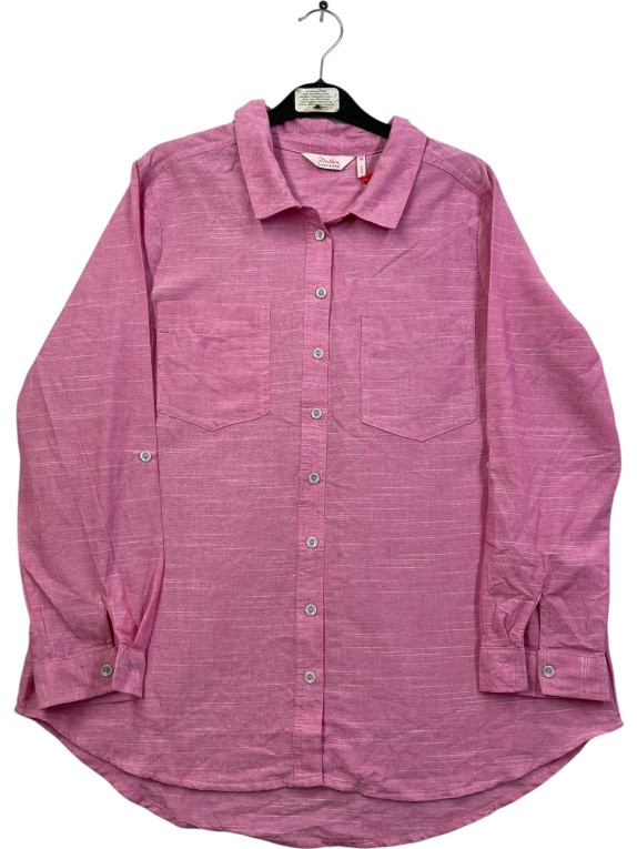 MILLERS LINEN BLEND CASUAL SHIRT PINK WOMEN'S L pre-owned