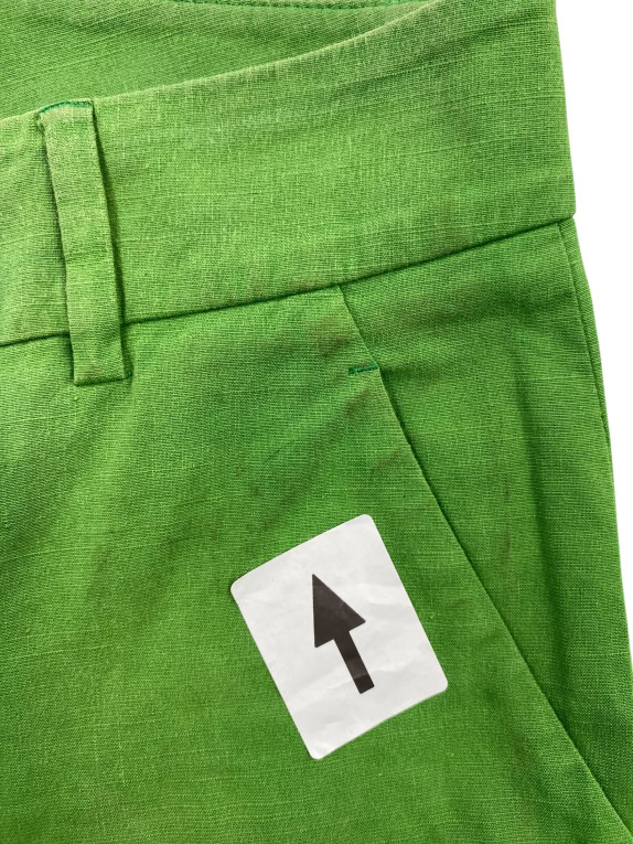 MISSONI VINTAGE LINEN-BLEND TROUSERS GREEN WOMEN M