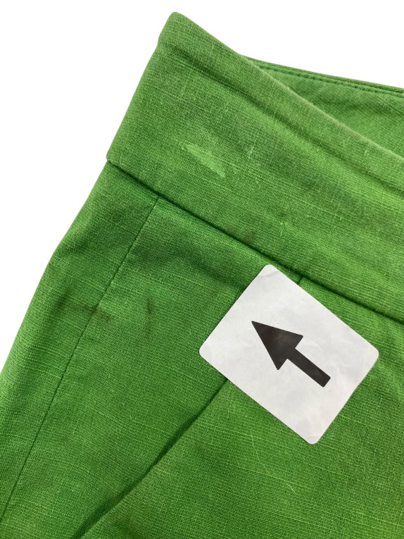 MISSONI VINTAGE LINEN-BLEND TROUSERS GREEN WOMEN M