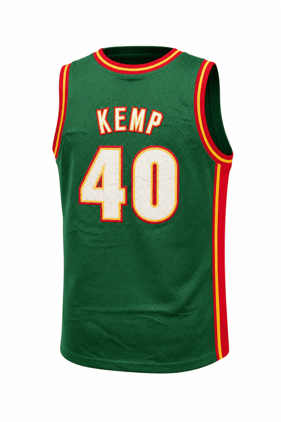 1990s MITCHELL AND NESS ΑΘΛΗΤΙΚΗ ΦΑΝΕΛΑ RACING ΠΡΑΣΙΝΟ ΚΟΚΚΙΝΟ ΑΝΤΡΙΚΟ PRE OWNED m