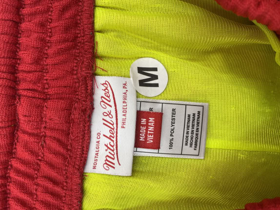 MITCHELL AND NESS BASKETBALL SHORTS SPORTSWEAR ΚΟΚΚΙΝΟ ΑΝΤΡΙΚΟ PRE OWNED M