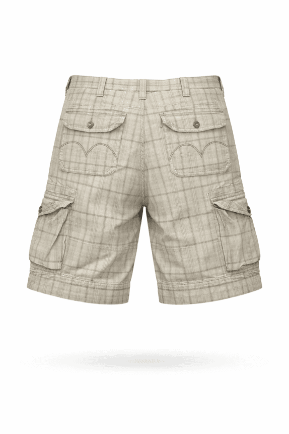 LEVIS CARGO SHORTS CHECKED BEIGE ΑΝΔΡΙΚΟ PRE OWNED