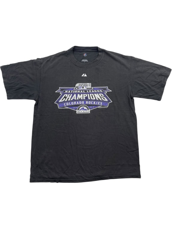 MLB Colorado Rockies Champions T-Shirt Big Logo Μαύρο Unisex L
