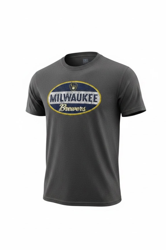 MLB GRAPHIC TEE SPORTSWEAR CHARCOAL MEN PRE OWNED M