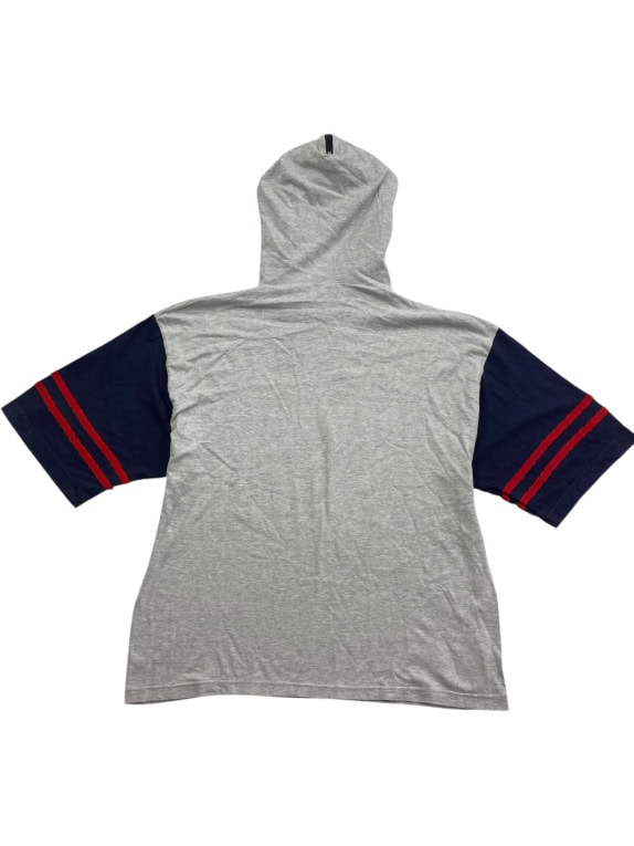 MLB NEW YORK YANKEES HOODED T-SHIRT VINTAGE ΛΟΓΟΤΥΠΟ ΓΚΡΙ/ΜΠΛΕ ΑΝΔΡΙΚΟ L