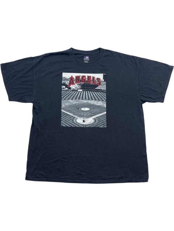 MLB T-Shirt Angels Big Logo Μαύρο Unisex XL