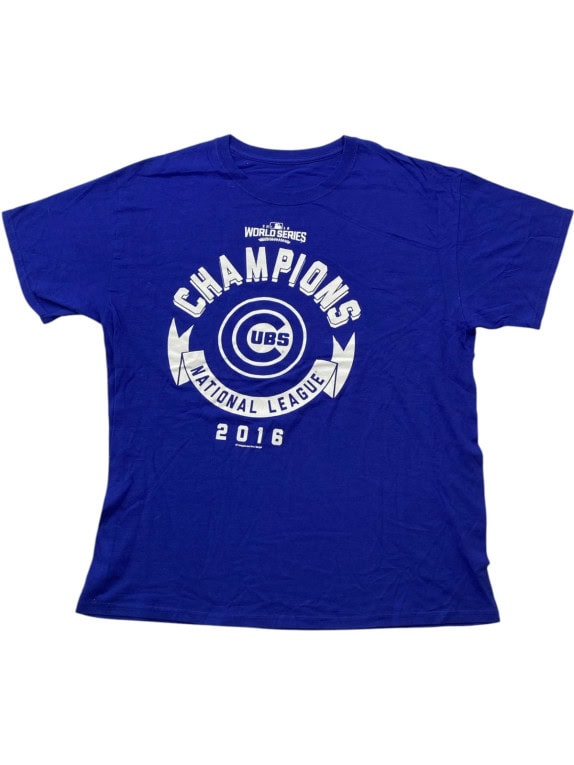 MLB GRAPHIC T SHIRT SPORTSWEAR BLUE MEN PRE OWNED L