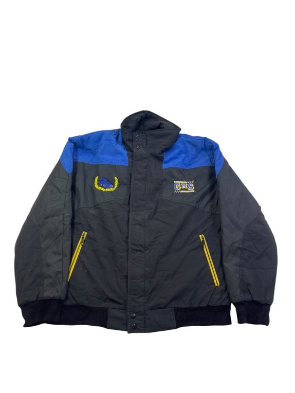 MODERN HEADWEAR ΜΠΟΥΦΑΝ BOMBER RETRO SPORTSWEAR ΜΑΥΡΟ ΜΠΛΕ ΑΝΤΡΙΚΟ PRE OWNED XL