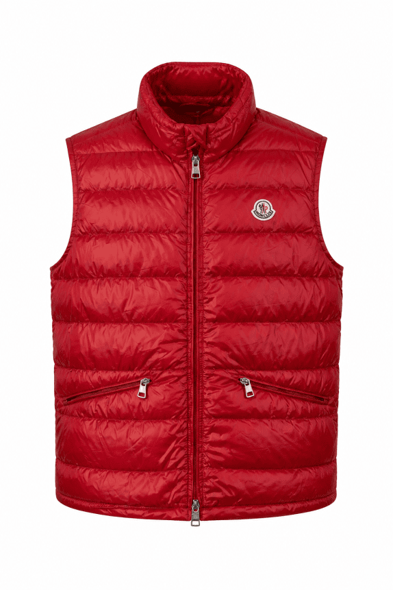 MONCLER VEST CLASSIC RED MEN PRE OWNED M