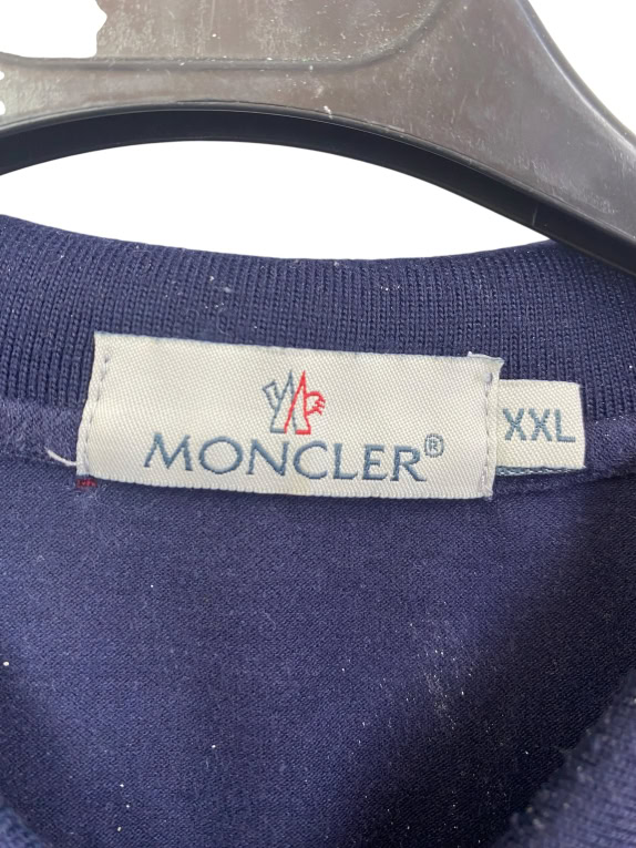MONCLER ΜΠΛΟΥΖΑ POLO COLOR-BLOCK ΜΕ ΛΟΓΟΤΥΠΟ ΜΠΛΕ/ΠΡΑΣΙΝΟ UNISEX XXL