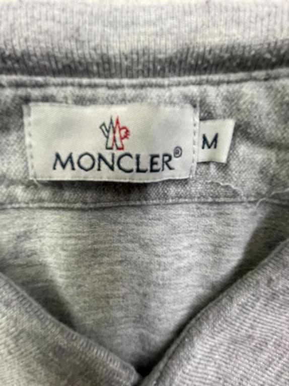 MONCLER ΜΠΛΟΥΖΑ POLO LOGO PATCH ΓΚΡΙ UNISEX M