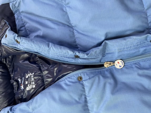 1980s MONCLER MADE IN FRANCE JACKET SPORTY BLUE MEN PRE OWNED XL