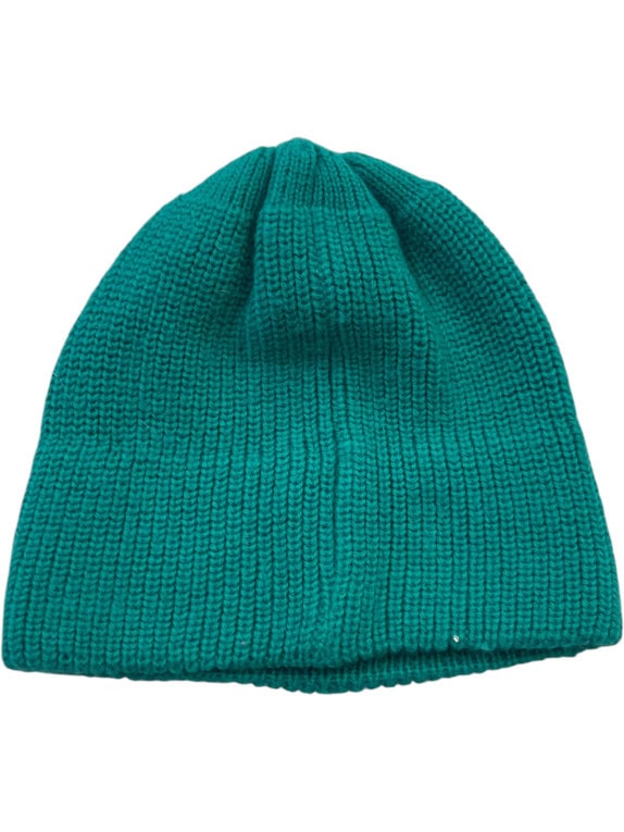 MONCLER KNIT BEANIE MINIMAL TEAL UNISEX PRE OWNED