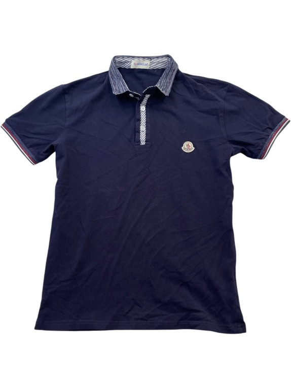 MONCLER POLO SHIRT CLASSIC NAVY UOMO PRE OWNED XL