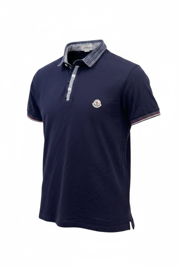 MONCLER POLO SHIRT CLASSIC NAVY UOMO PRE OWNED XL