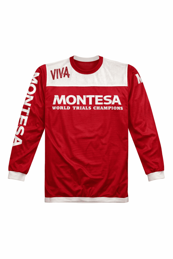 Montesa Μακρυμάνικη Αθλητική Μπλούζα Vintage Logo Κόκκινο Ανδρικό L