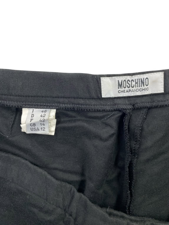MOSCHINO Cheap and Chic Παντελόνι Υφασμάτινο Vintage Χωρίς Εμφανές Λογότυπο Μαύρο Γυναικείο M