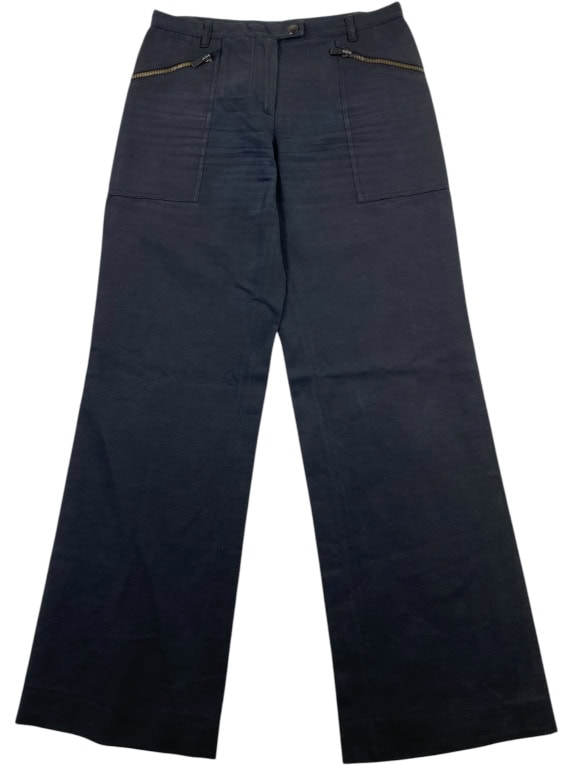 MOSCHINO CHEAP AND CHIC PANTS VINTAGE ZIP DETAILS BLACK WOMENS S