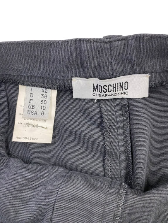 MOSCHINO CHEAP AND CHIC ΠΑΝΤΕΛΟΝΙ VINTAGE ZIP DETAILS ΜΑΥΡΟ ΓΥΝΑΙΚΕΙΟ S