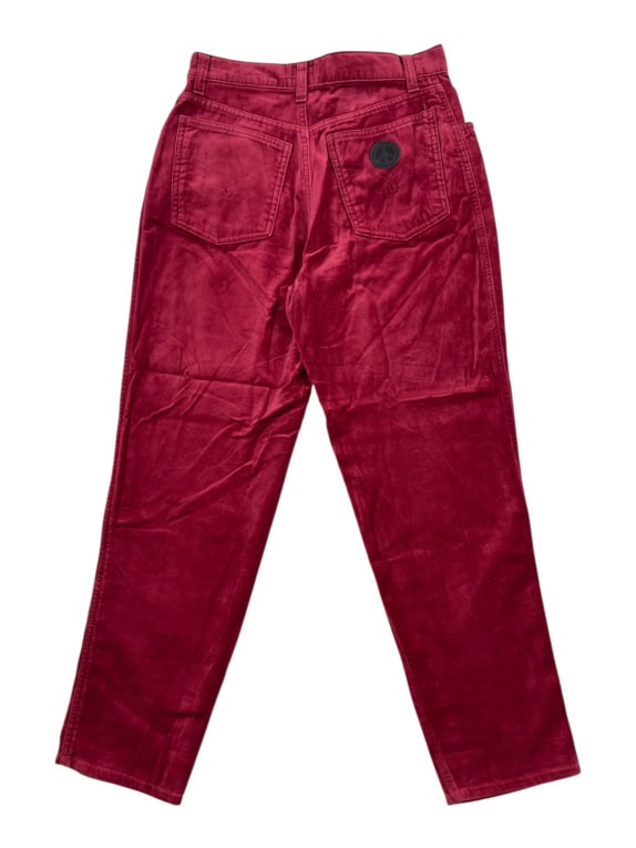 Moschino Jeans Pantaloni in velluto vintage rossi da donna XS