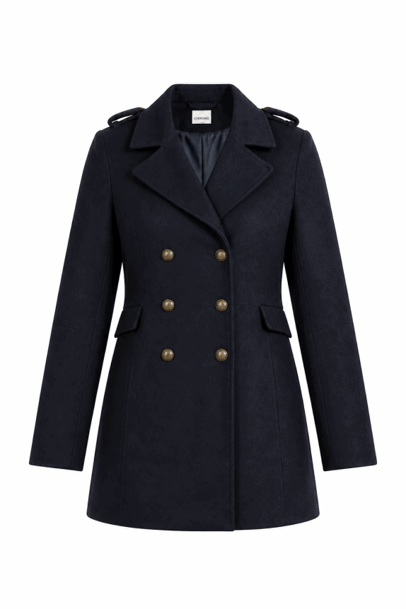 1990s MOSCHINO COAT CLASSIC BLACK WOMEN PRE OWNED S