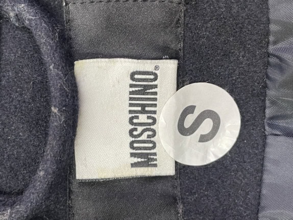 1990s MOSCHINO COAT CLASSIC BLACK WOMEN PRE OWNED S