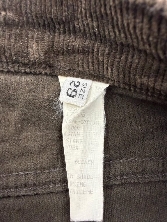 MOSCHINO Pantaloni con cordoncino vintage con logo marrone da donna XS