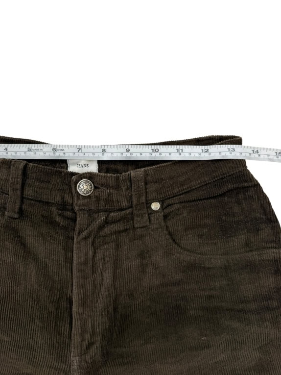 MOSCHINO Pantaloni con cordoncino vintage con logo marrone da donna XS