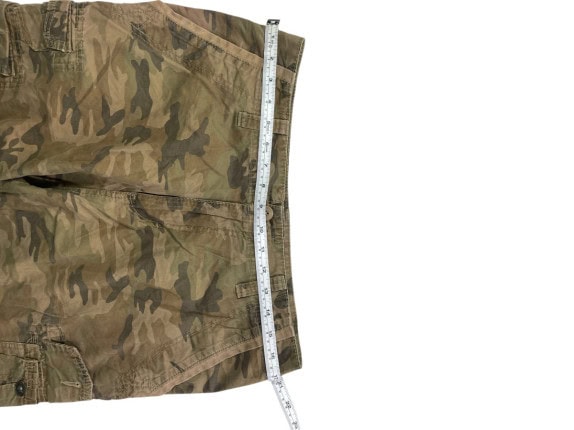 MOSSIMO BERMUDA CARGO UTILITY CAMOUFLAGE OLIVA UOMO PRE OWNED M