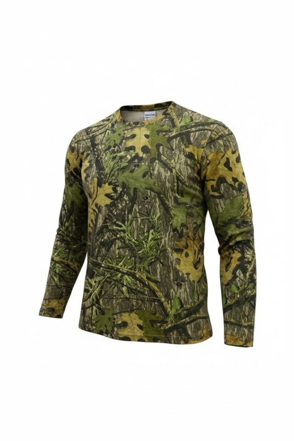 MOSSY BIRCH LONG SLEEVE T SHIRT CAMOUFLAGE GREEN MEN PRE OWNED XL